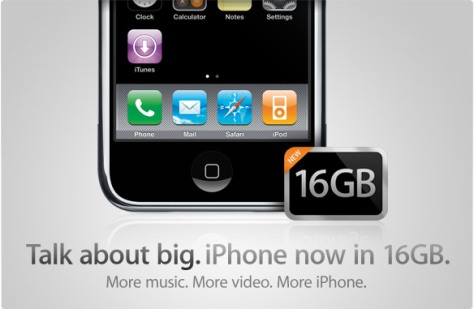 New iPhone with 16 GB